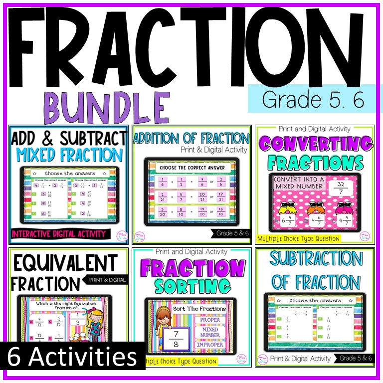 3 Ways To Quickly Infuse Your Fraction Operations Lessons With Excitement