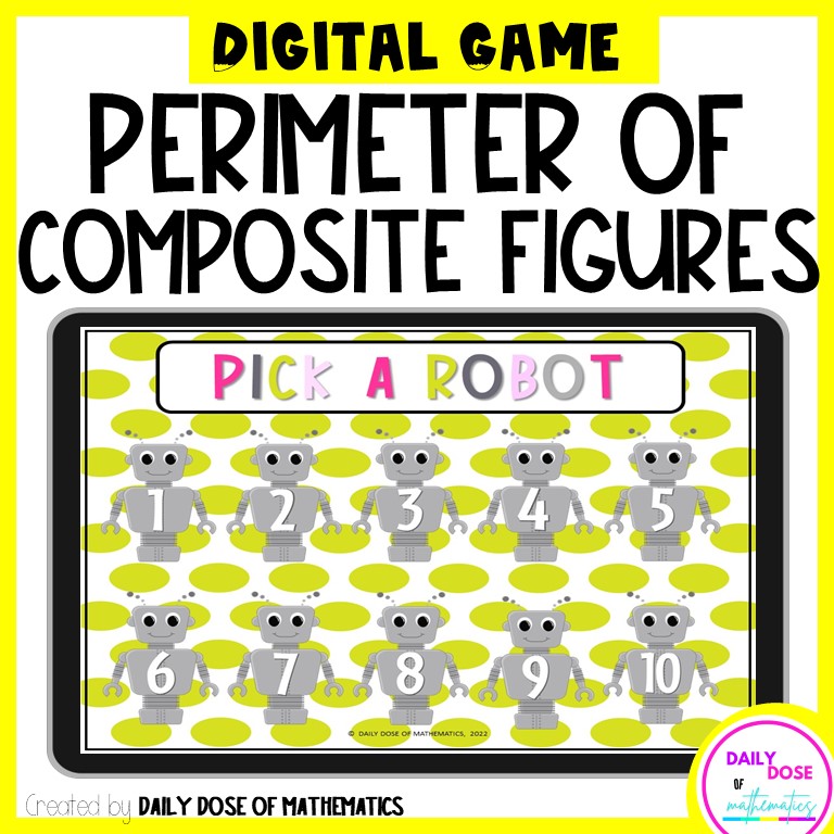 perimeter of composite figures digital resource and interactive teamwork game for grade 4 5 and 6