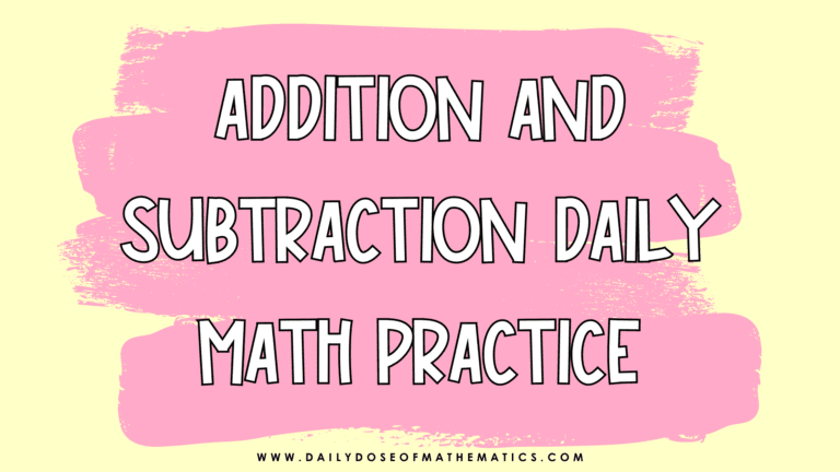 3 Digit Subtraction and Addition Worksheets for Daily Math
