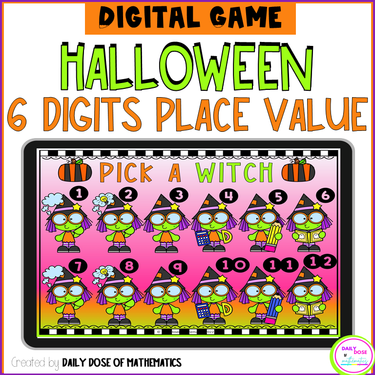 Halloween math activities for 3rd 4th and 5th grade kids