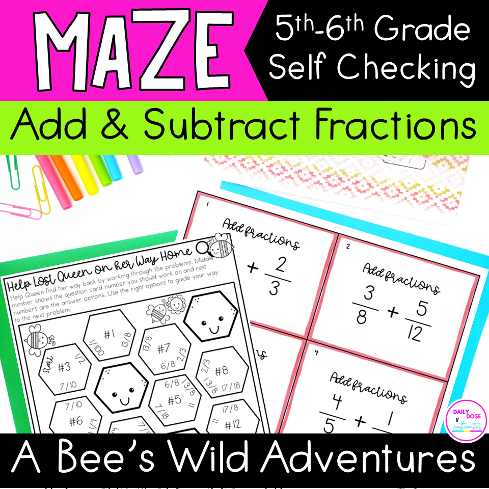 5th grade fractions with unlike denominators games and activities