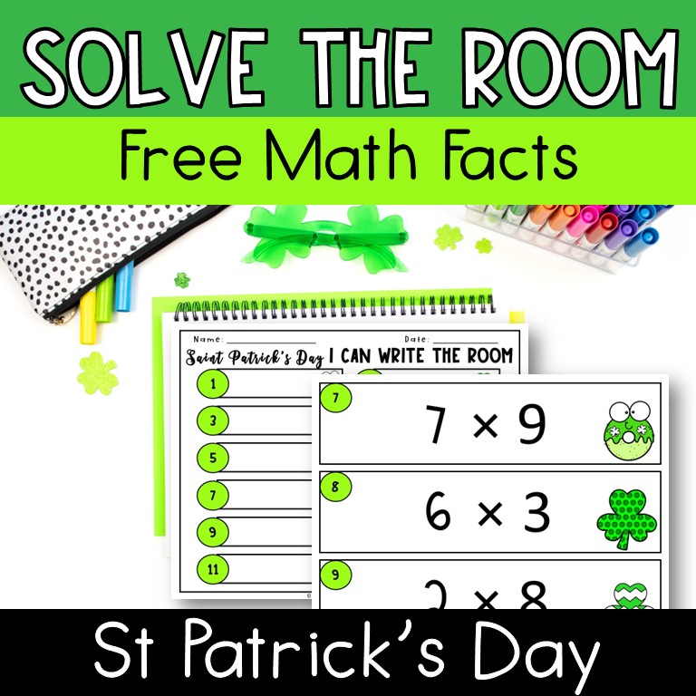 Multiplication Facts Math Practice Scavenger Hunt and Solve the Room Activity 0-9