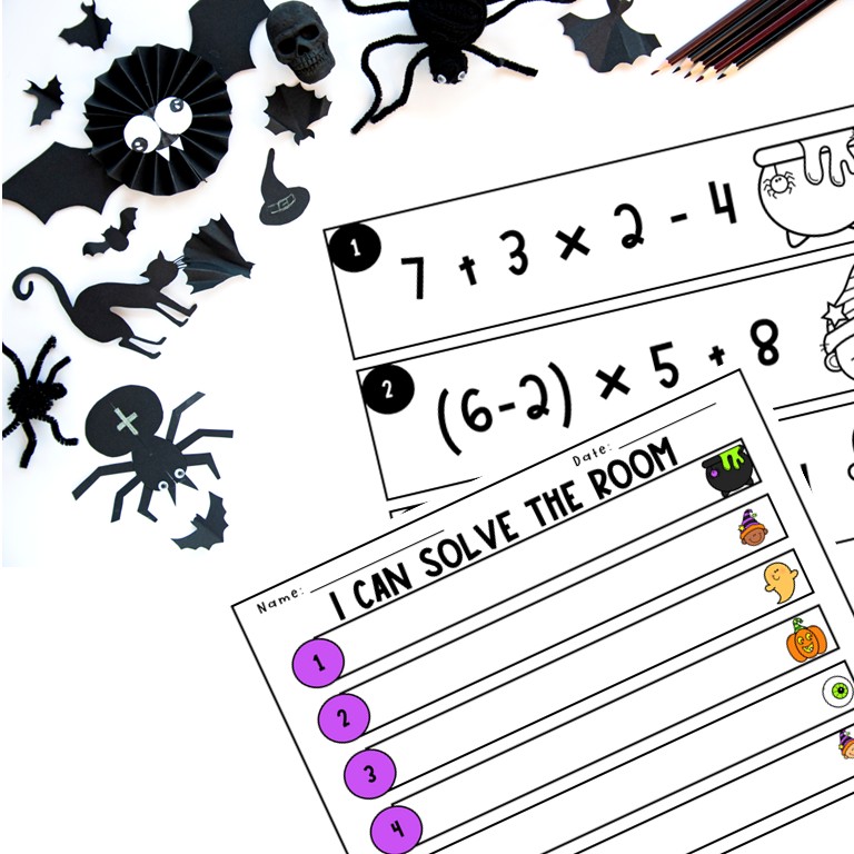 Halloween Order of operations Solve The Room