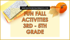 Fall Fun Worksheets and Activities for 4th and 5th grade