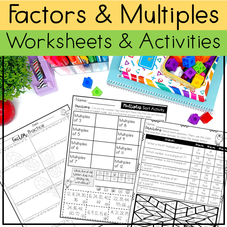 Factors Multiples Activities