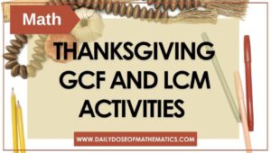Thanksgiving GCF and LCM Coloring Worksheets and Riddles Activities 6th Grade PDF with Answers