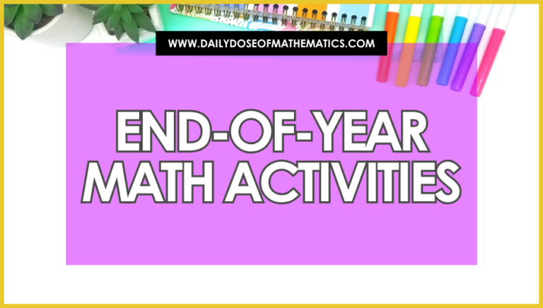 End-of-Year 5th Grade Math Activities | EOY upper elementary math activities for test prep