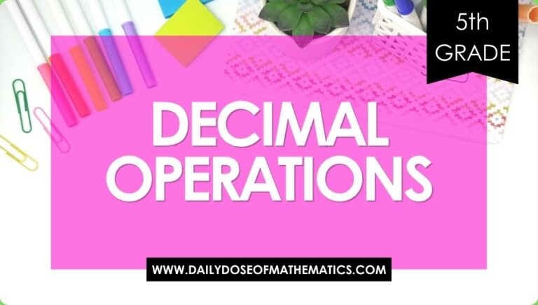 5th grade decimal addition subtraction multiplication division activities guide